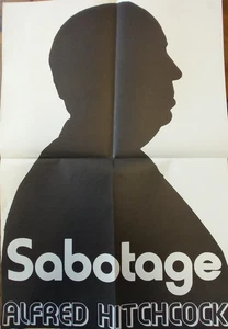 Movie Poster " Sabotage ", Hitchcock,Folded,1980,Release - Picture 1 of 2