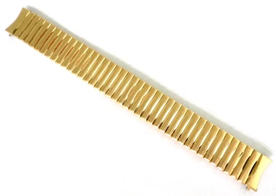 6 3/8" 163mm Length New Mens Timex Gold Tone Expansion Stretch 18mm Watch Band - Image 1 of 4