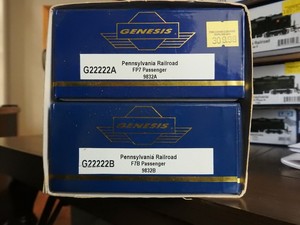 Athearn Genesis HO locomotive, PRR FP-7, A-B set, #9832A-9832B
