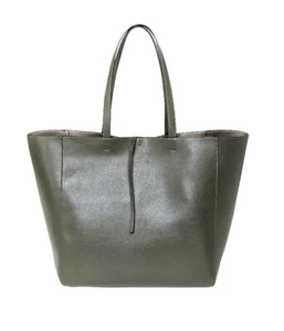 A New Day Olive Green / Pewter Reversible Tote Handbag NEW with Tags - Picture 1 of 6