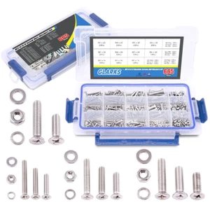665Pcs 304 Stainless Steel M3 M4 M5 M6 Phillips Flat Head Machine Screws Bolt... - Picture 1 of 2