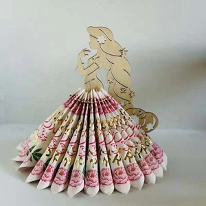Soporte para servilletas RAPUNZEL 9"" alto | Ajuste de mesa|Decoración de cumpleaños|Decoración de fiesta - Imagen 1 de 3