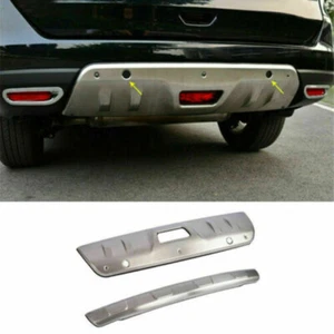 For Nissan Rogue 2014-2016 Silver Front Rear Bumper Diffuser Skid Plate Guard - Bild 1 von 5