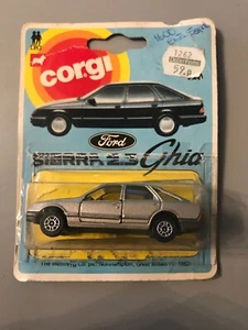 RARE VINTAGE CORGI 129 FORD SIERRA 2.3 GHIA SILVER IN BLISTER PACK 1982 - Picture 1 of 8
