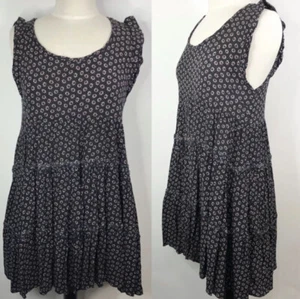 Helmut Lang Women’s Tiered Babydoll Dress Floral Black / Pink Floral Daisy Sz 4 - Picture 1 of 4