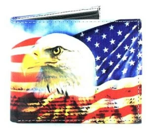 Eagle Men's RFID Blocking Genuine ID Window Leather Slim Bifold Wallet - Picture 1 of 6