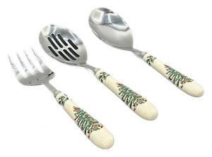 Juego de 3 utensilios para servir árbol de Navidad Spode - Imagen 1 de 3