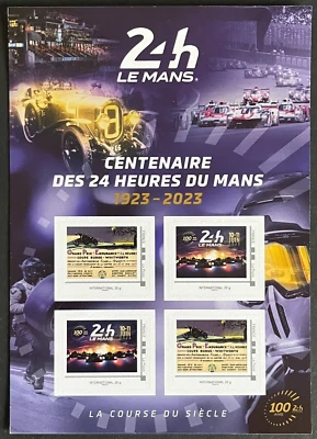  FRANCE 4 TIMBRES COLLECTOR "CENTENAIRE DES 24 HEURES DU MANS 1923-2023" - Photo 1/2