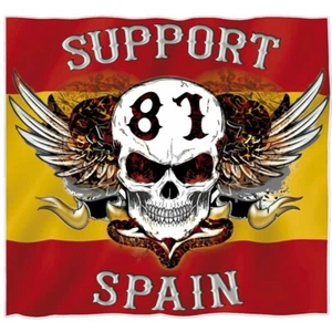 01 Hells Angels Pegatina Soporte 81 Bandera de España 9cm. - Imagen 1 de 1