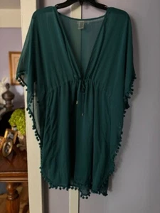 Bleu by Rod Beattie - Swimsuit & coverup Caftan - EMERALD GREEN - 12 - Picture 1 of 6