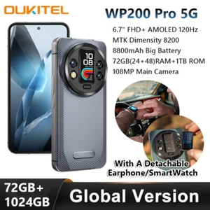 Oukitel WP200 Pro 5G Cellphone Detachable Rear Screen SmartWatch 1TB 108MP 120Hz - Picture 1 of 18