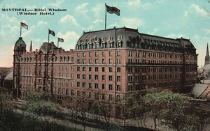 Montreal Hotel Dominion Windsor Quebec Canada European Post Vintage Postcard - Picture 1 of 2