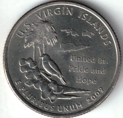 USA - 2009P - Washington ¼ $ - Virgin Islands - Rare - #19480 - Image 1 of 2