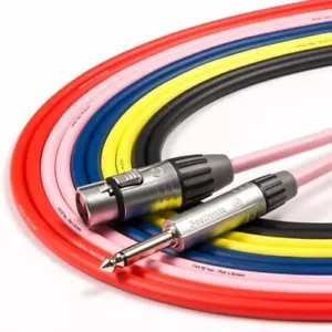 Tourgrade Mic Lead. foxTWO Cable, Female XLR to Mono TS Jack Patch Cord - Picture 1 of 7