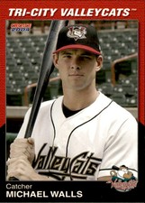 2004 Tri-City ValleyCats Choice #27 Michael Walls Hockessin Delaware DE Card