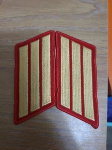 FEMALE USMC 3 Bars gold/red HASH MARKS Service Stripes set Marines Chevron Blues - Picture 1 of 2