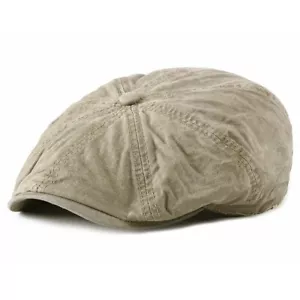 1x Men Retro Cotton Denim Baker Boy Gatsby Hat Casual Newsboy Cap Flat Hat UK - Picture 1 of 12