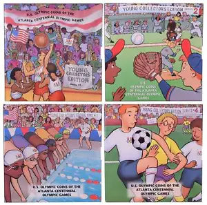 1996 Young Collectors Half Commemorative Dollars Olympic Series 1-4 Set of 4 - Picture 1 of 3