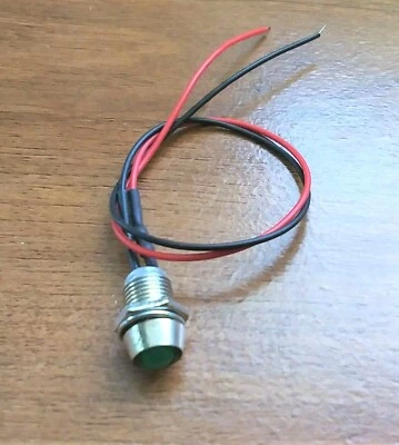 Luz de cortesía LED verde súper brillante BBT 12 voltios en bisel de acero inoxidable Foto 1 de 4