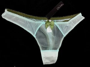 Claudette Dessous Thong Bikini Panty Briefs Sexy Lingerie Panties Seafoam Khaki - Picture 1 of 4