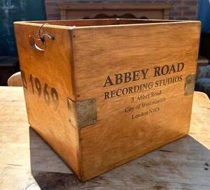 Vintage Record Box Storage Container 33 RPM Abbey Road Recording Studios - Picture 1 of 11