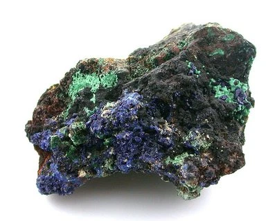 Azurita Natural Malaquita Host Roca Espécimen Piedra Preciosa Piedra Preciosa AMS6 Foto 1 de 4