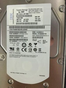 49Y1866 49Y1870 49Y1869 IBM 600GB 15K 3.5'' 6GBPS HS LFF SAS HARD DRIVE - Picture 1 of 3