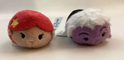 Tsum Tsum Disney Little Mermaid Lot 2 Mini Plush Ariel And Ursels With Tags - Image 1 of 4