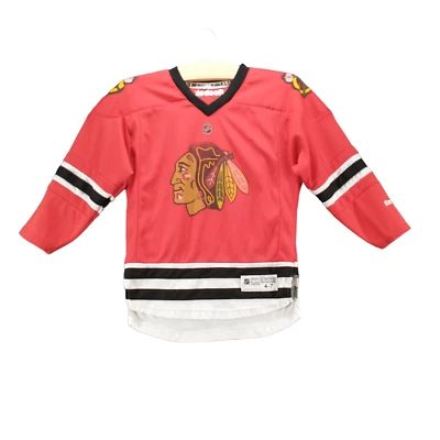 Camiseta deportiva de hockey juvenil Reebok roja Multi 4-7 Chicago Blackhawks manga larga Foto 1 de 4