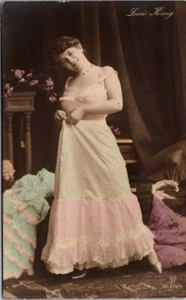 Postcard Antique Risque Lucie Konig RPPC Tinted George Gerlach GG Company German - Picture 1 of 2