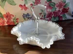 Fenton Tid Bit Bowl Silver Crest - Picture 1 of 2