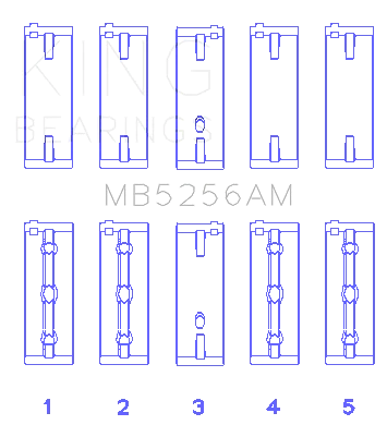 Juego de rodamientos principales King para Hyundai 2.0L G4GC (talla STD) Foto 1 de 2