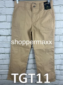 Girls' Twill Cargo Pants- Comfortable Wear, Belt Loops, Khaki Color, L (10/14) - Picture 1 of 7