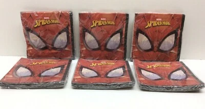 Paquete de 6 servilletas de almuerzo de papel únicas Marvel Spiderman de 13" x 13" 16 Foto 1 de 4