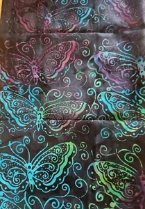 Unbranded Butterfly Batik 18" X 22" Almost A Fat Quarter - Picture 1 of 3