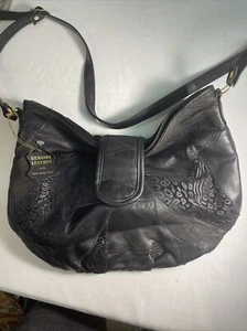 New Black Leather Crossbody Purse - Picture 1 of 5