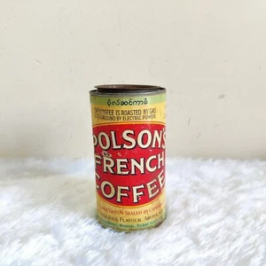 1920s Vintage Polsons French Coffee Advertising Tin Box Crucifix Gloria TB1609 - Picture 1 of 7