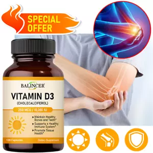 Vitamina D3 10000iu Alta Resistencia 30 a 120 Cápsulas Metabólico Apoyo Inmune - Imagen 1 de 10