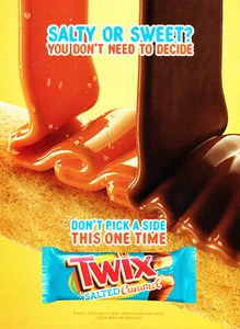 TWIX CHOCOLATE AD #1 MAGAZINE promo AD 2022 - Picture 1 of 1