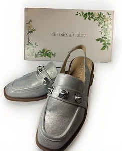 Chelsea & Violet Lundin Silver Size 9 - Picture 1 of 6