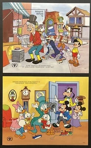 ANTIGUA INTL LITERACY YEAR DISNEY STAMPS SS SET 1990 MNH CHARLES DICKENS SCENES - Picture 1 of 3