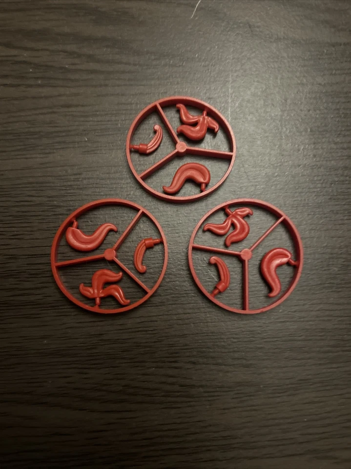 NEW Lego Red Dragon Plume And Wings Wheel Castle Knight  Minifig Helmet X3 - Image 1 of 1