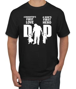 Camiseta gráfica Dad Daughters First Love Sons First Hero Día del Padre Hombres - Imagen 1 de 25