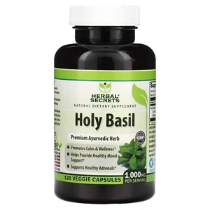 Holy Basil, 120 Veggie Capsules (500 mg per Capsule) - Picture 1 of 2