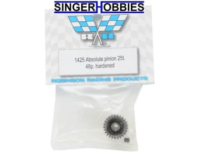 Engranaje de piñón de acero Robinson Racing 1425 Super Hard Absolute 48P diámetro de 3,17 mm 25T H Foto 1 de 2