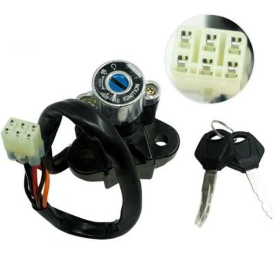 Motorcycle Modified Ignition Key Lock Switch Kit For Kawasaki Yamaha Universal - Imagem 1 de 4