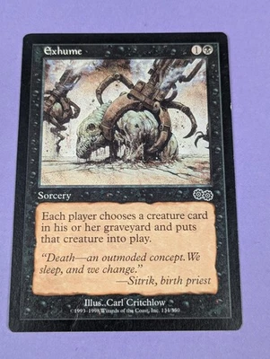 MTG Magic the Gathering: Urza's Saga: Exhume #134/350 Common - LP - Image 1 of 3