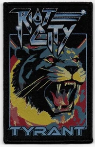 RIOT CITY-TYRANT-WOVEN PATCH-VARIANT BLUE INK-BLACK BORDERS - Picture 1 of 1