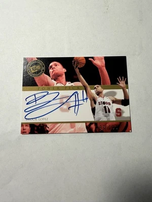 Press Pass Brook Lopez 2008 tinta azul selección eléctrica novato automático #d 163/199 Stanford Foto 1 de 2