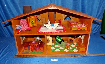 Casa de muñecas vintage casa de muñecas Lg Dora Kuhn Alemania casa de campo con todo el mobiliario, Acc MF39 Foto 1 de 4